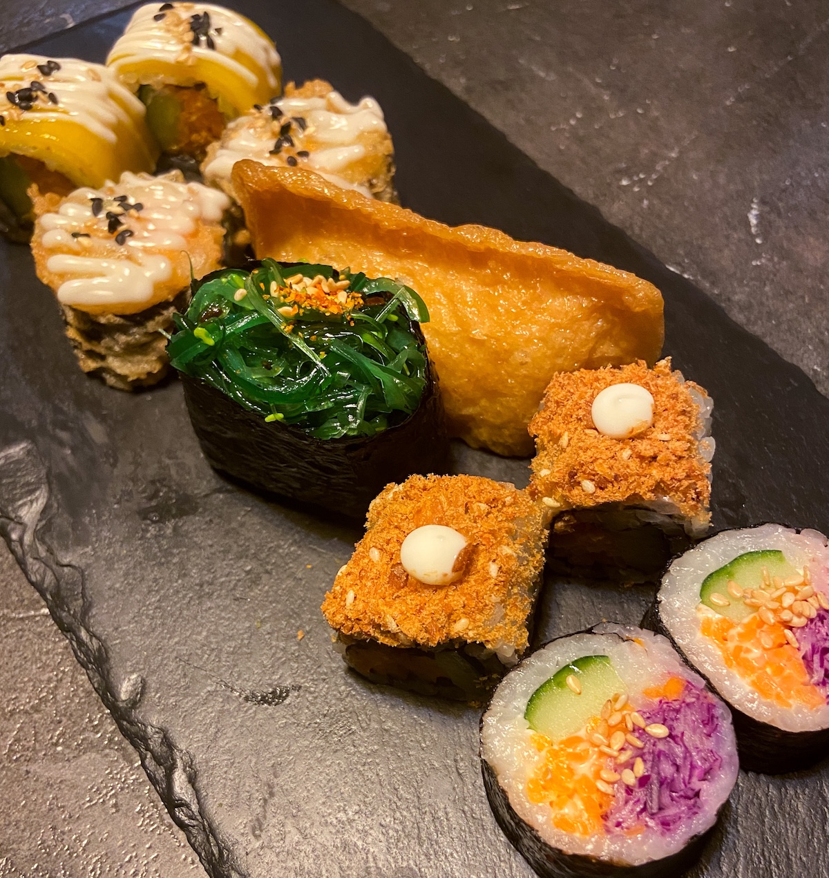Kusa Sushi Platter with a variety of sushi selection