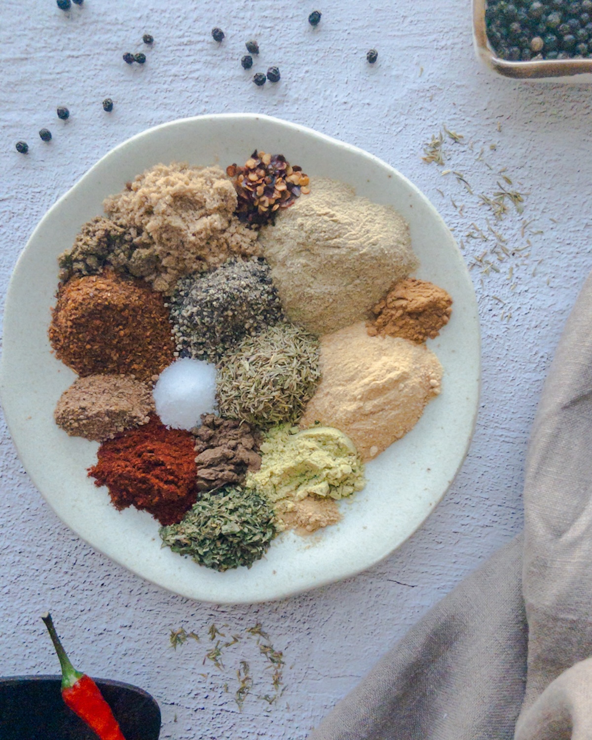 Jerk seasoning ingredients in a bowl