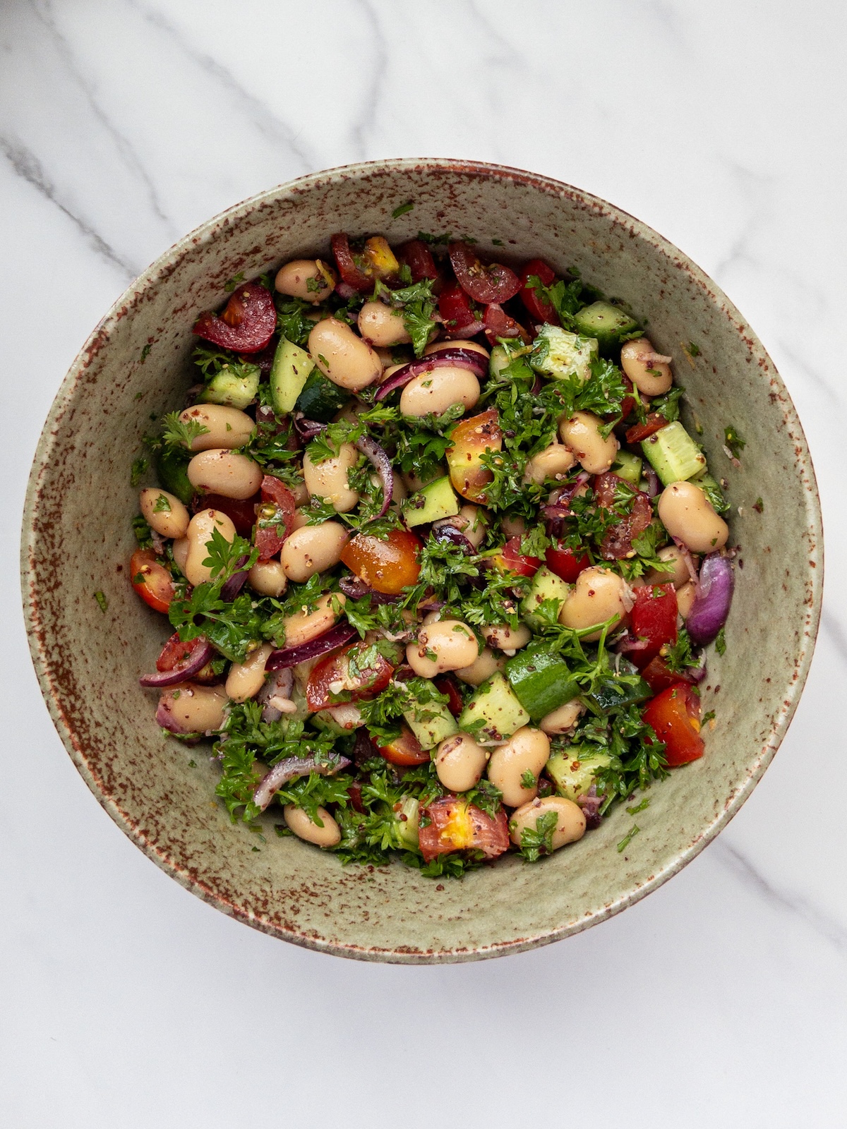 Butter Bean Salad in a bowl