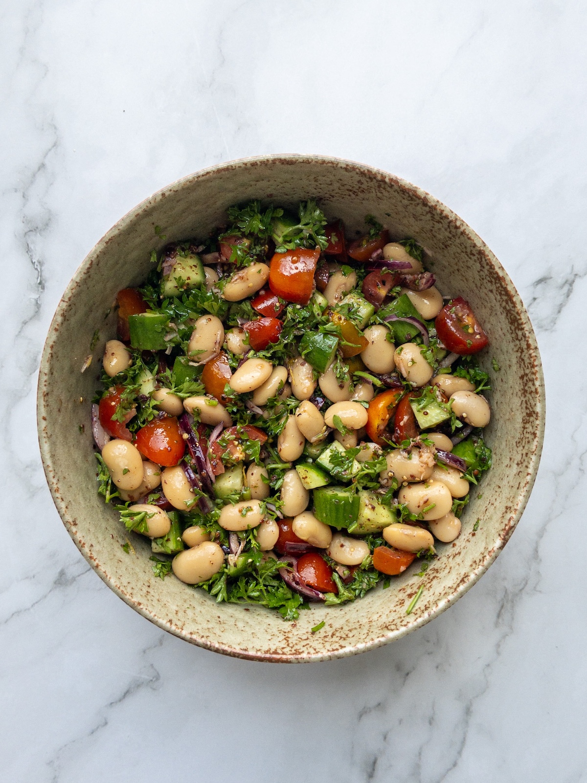 Butter Bean Salad in a bowl