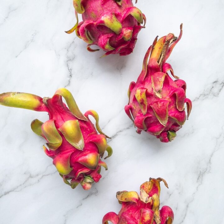 Dragon Fruit laying on a table