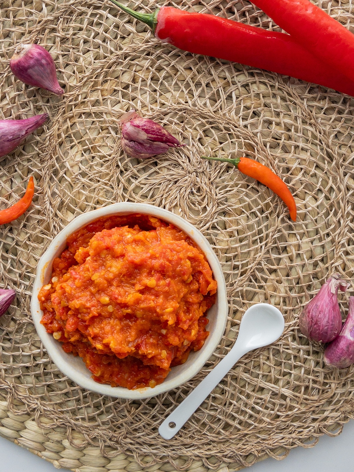 Indonesian Sambal served in a bowl