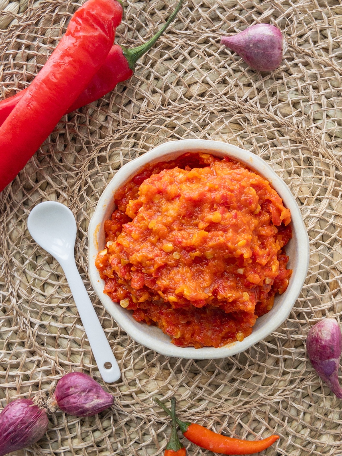 Spicy Sambal served in a bowl