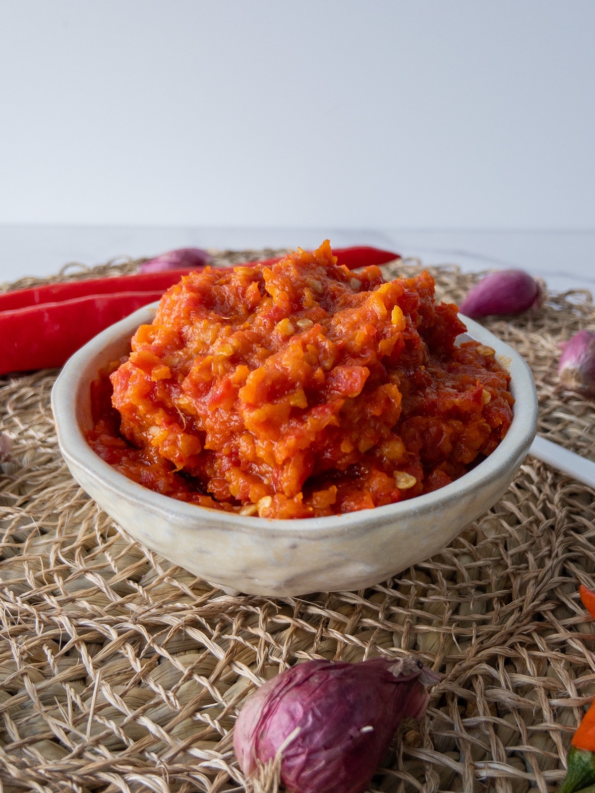 Sambal served in a bowl
