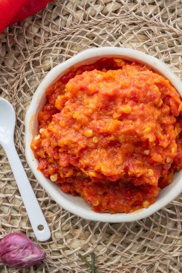 Indonesian Sambal served in a bowl