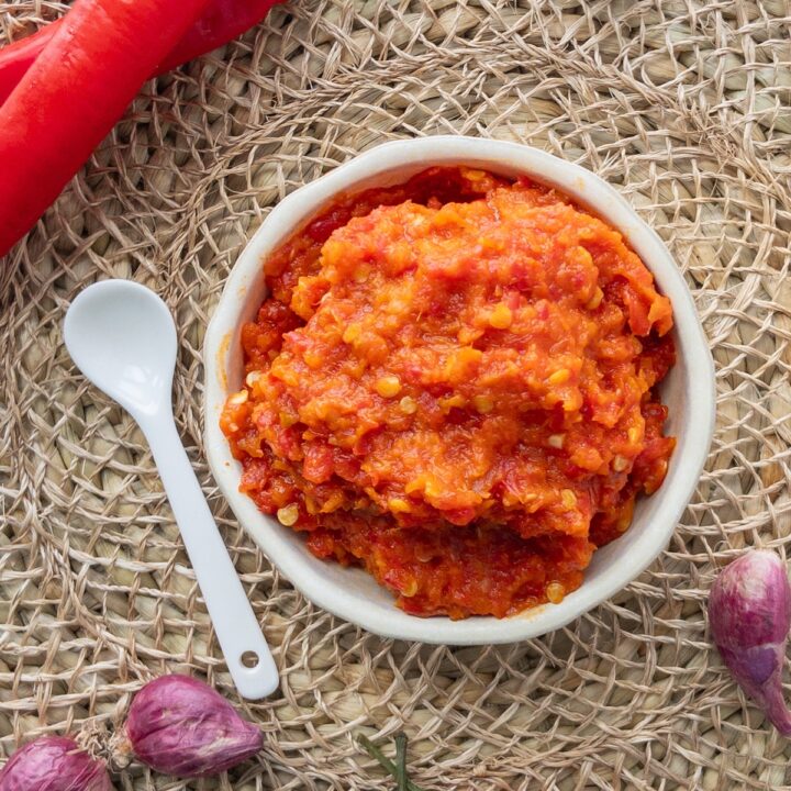 Indonesian Sambal served in a bowl