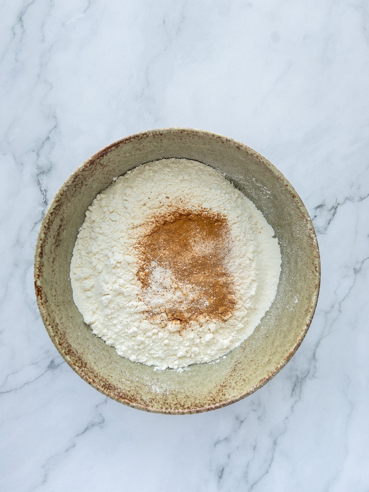 Dry ingredients in a bowl